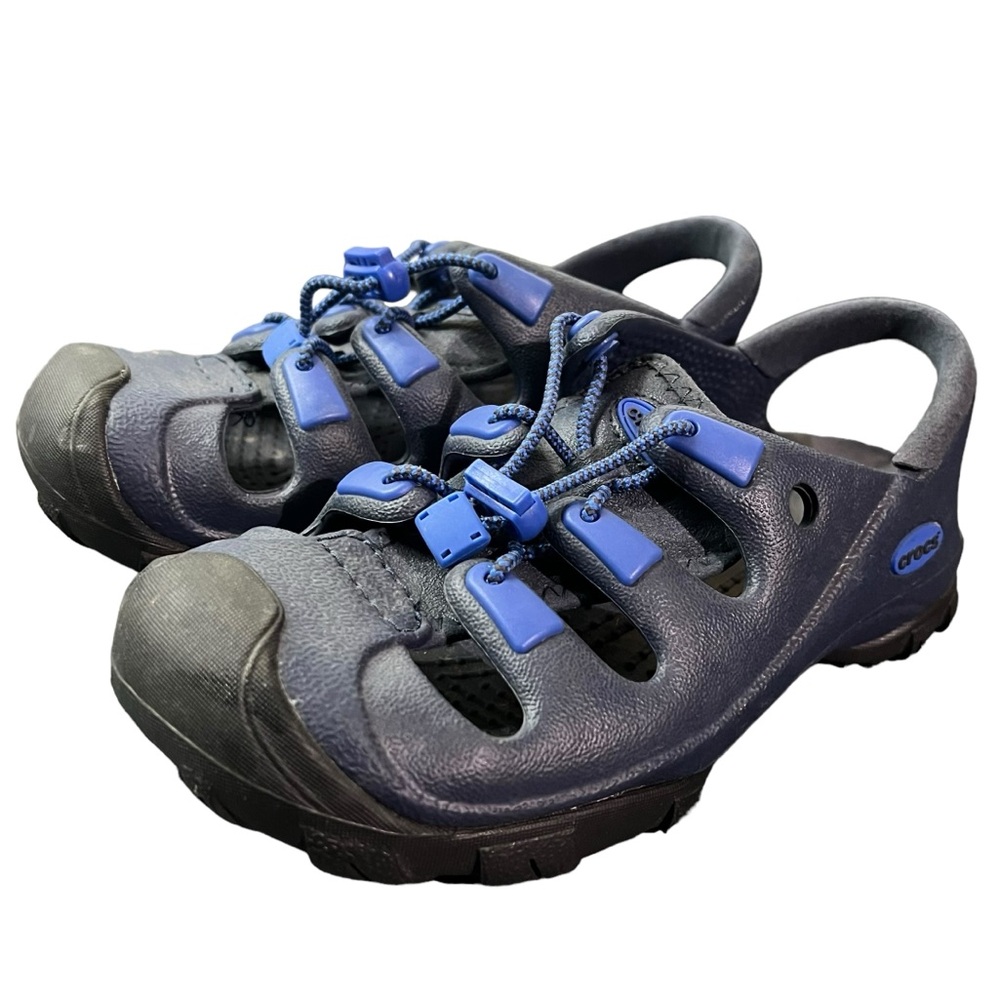 CROCS Trail Blazer Blue Outdoors Close toe water sandal Kids Size 2‎